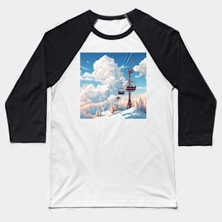 Cool Cloud Chairlift Baseball T-Shirt